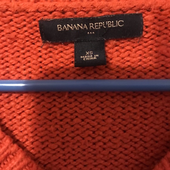 Orange Banana Republic v neck sweater - Picture 3 of 3